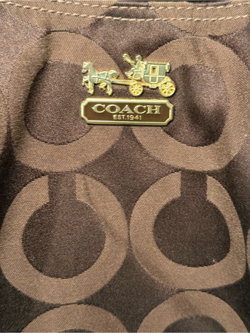 COACH Brown Madison Maggie Handbag - Picture 3 of 10